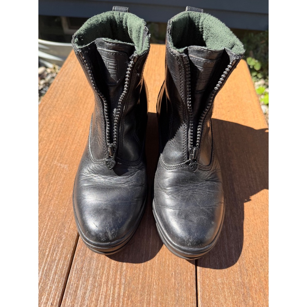 Ariat Womens Black Leather Front Zip Paddock Boots Style 68001 Size 7 US